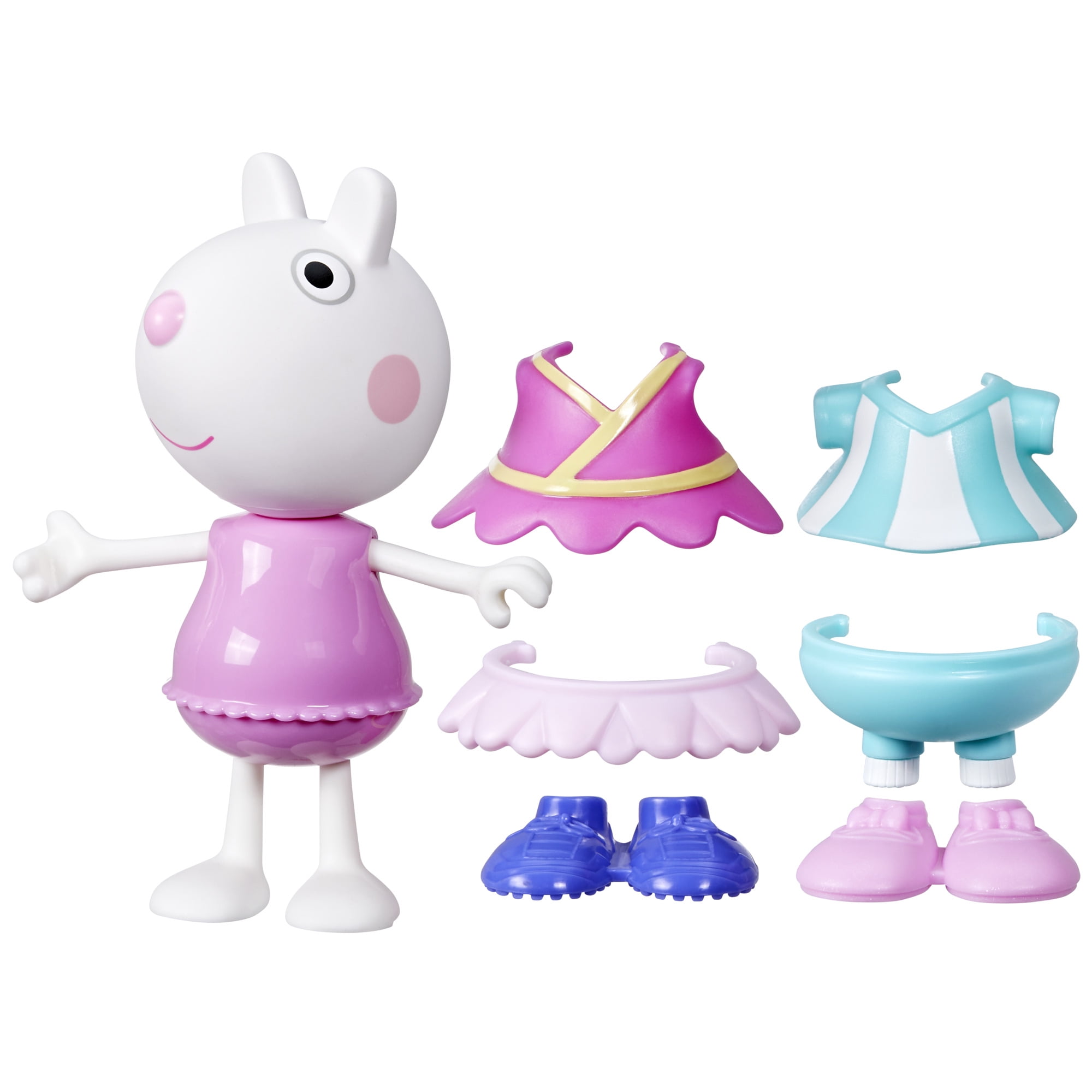 Peppa Pig Toys Suzy Sheep Dress-Up 6 Figure with 6 Fashion Accessories, Preschool Toys, 3+