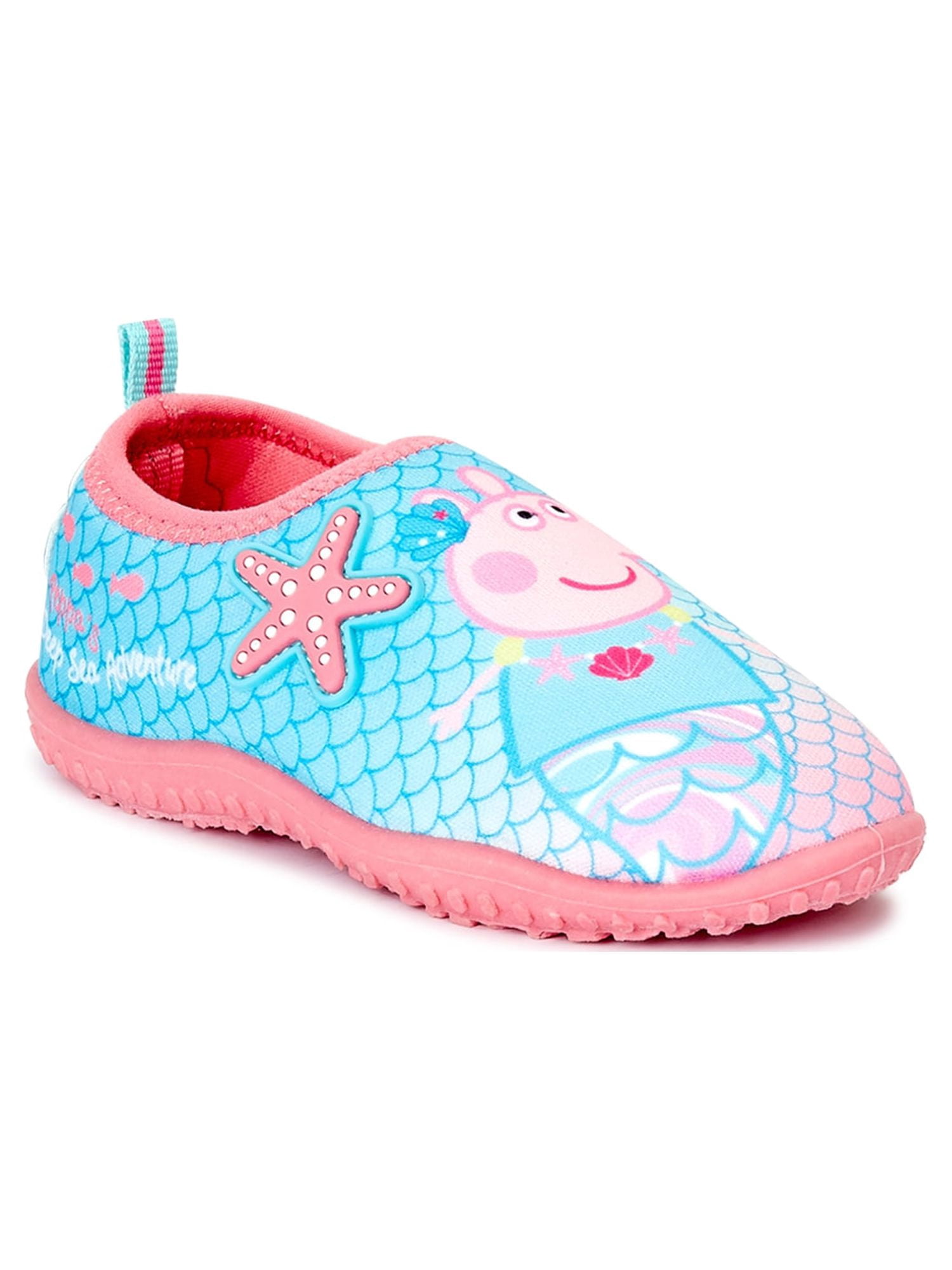 Peppa Pig; Unisex Kids Aqua Sock Water Shoes, Slip-On Casual and Dress Style Aqua, 10, 11