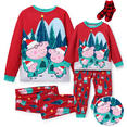 thumbnail image 1 of Peppa Pig Womens Christmas Pajamas Graphic Tops and Pants Sleepwear Matching Pjs for Couple Family, 1 of 10
