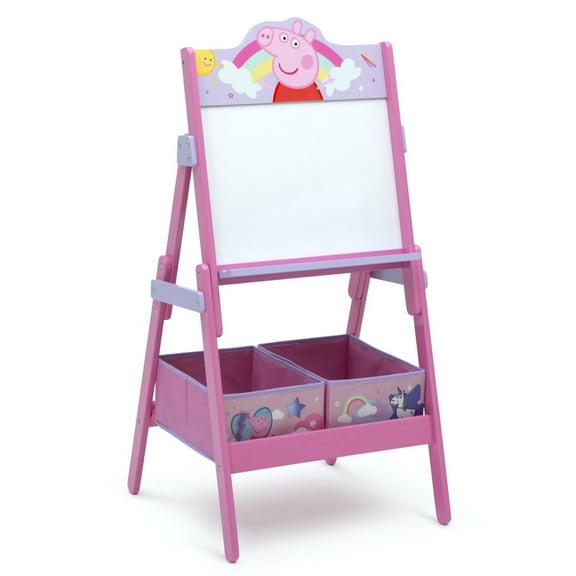 Peppa Pig Wooden Activity Easel with Storage by Delta Children, Greenguard Gold Certified