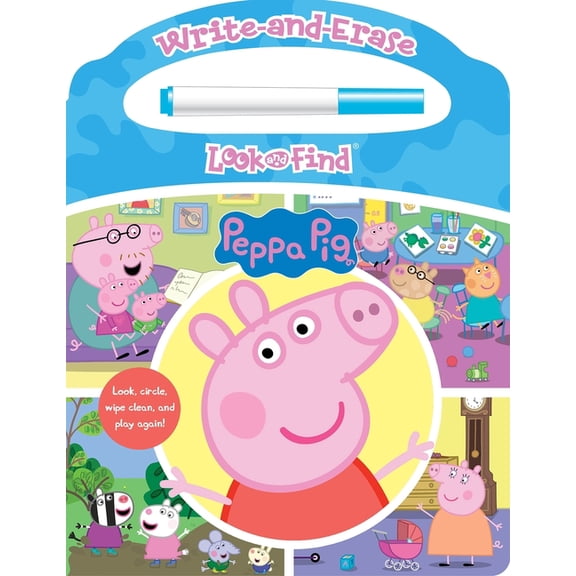 Peppa Pig: Write-And-Erase Look and Find, (Board Book)