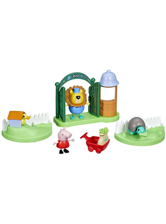 Peppa Pig, Zoo Playset, 8 Pieces, Baby and Toddley Toy