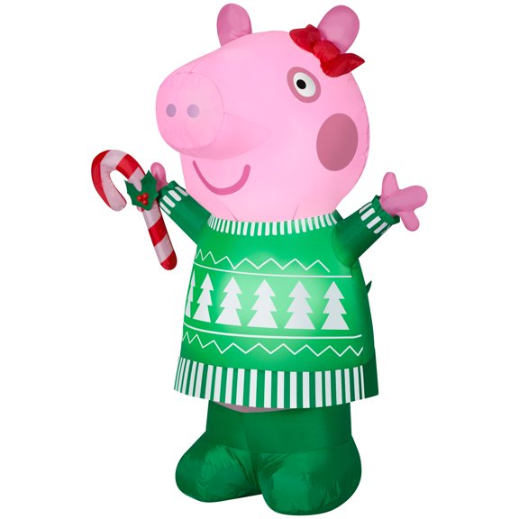 Peppa Pig in Green Tree Sweater, 3.2 Feet Tall