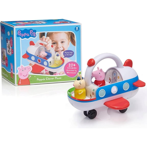 Peppa Pig's Clever Plane Lights Sounds Miss Rabbit Toy Interactive WOW! Stuff