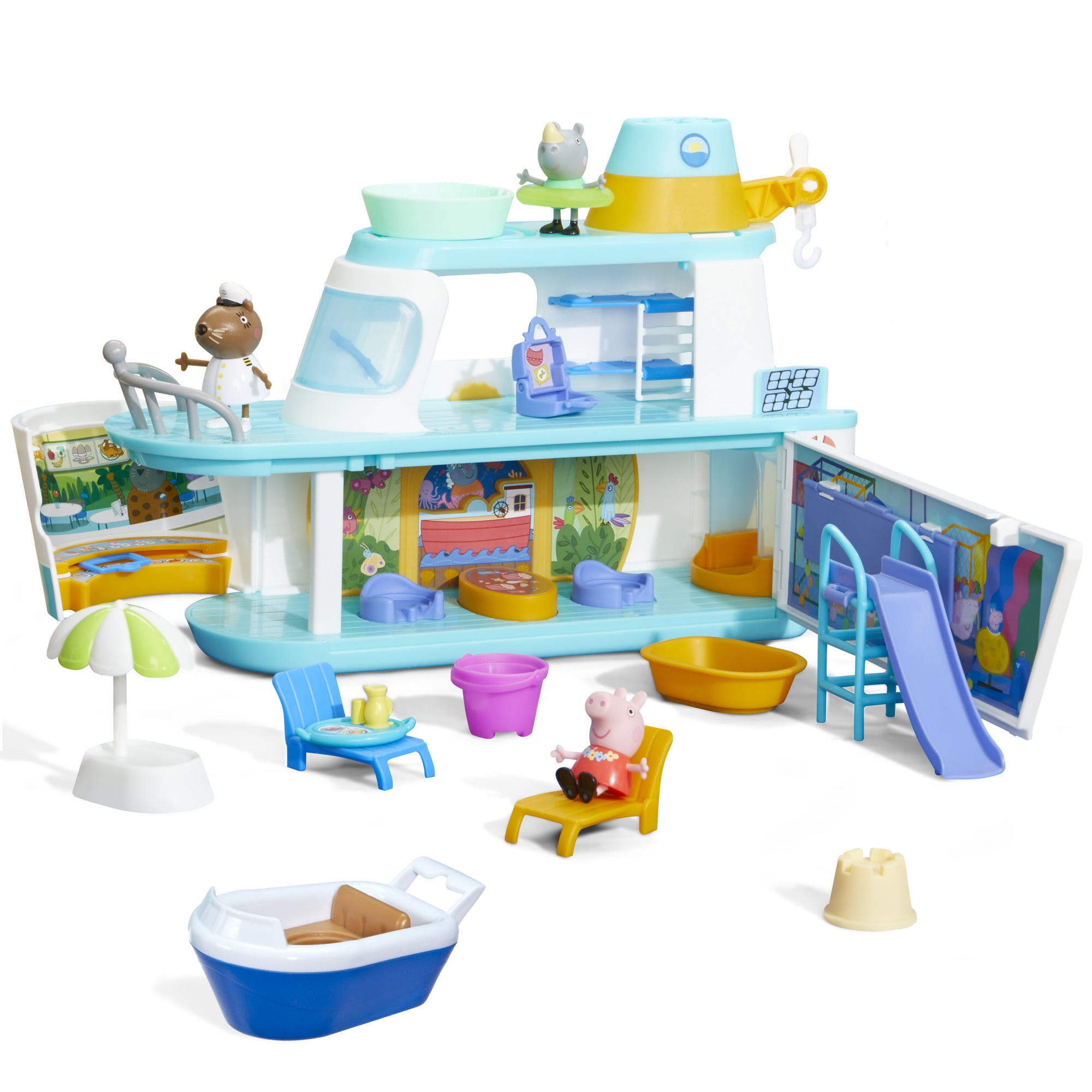 Peppa Pig's Cruise Ship, Playset with 17 Pieces, Preschool Toys