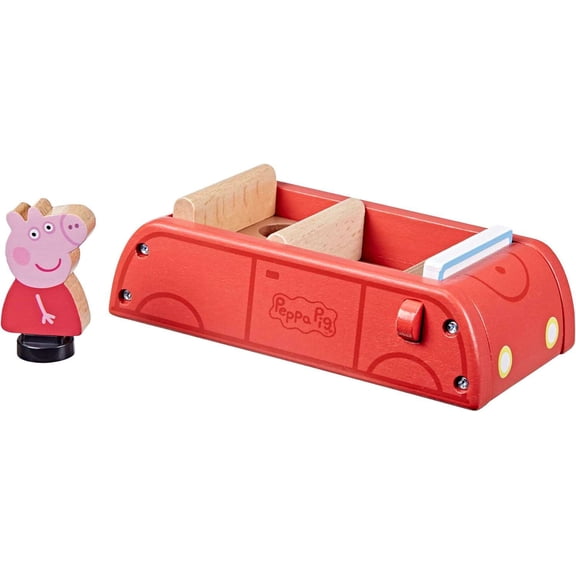 Peppa Pig with Wooden Red Car