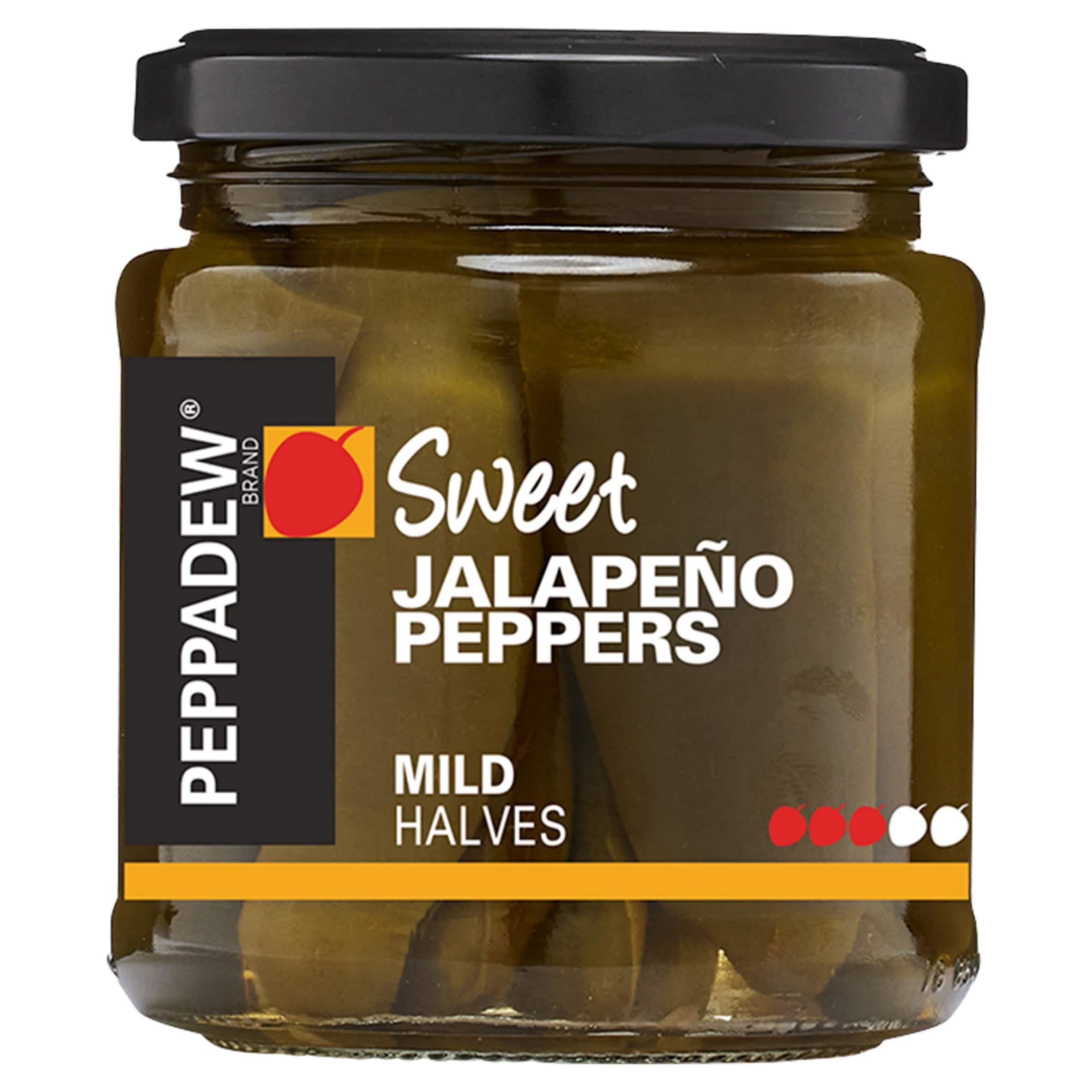 Peppadew Sweet Jalapeno Peppers, Mild Halves 260g, Imported from Britain