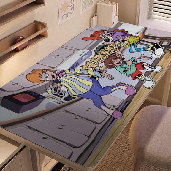 Pepper Ann-themed extra-large Non-Slip Base leather Desk Table mat—versatile for computer desks, dining tables, and more.12"x24"(30X60cm）