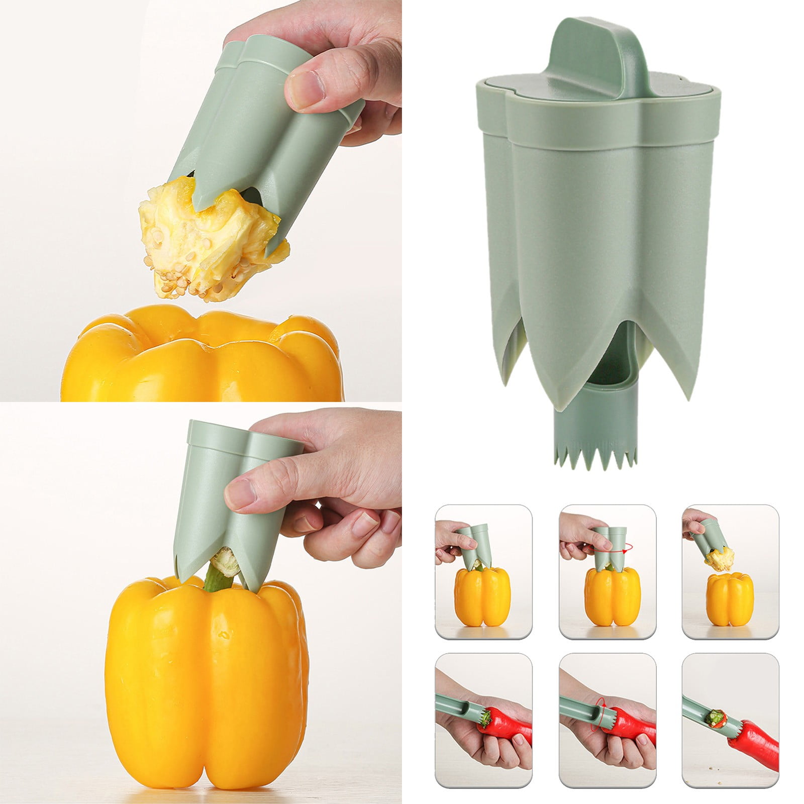 Pepper Corer Bell Pepper Pepper Core Tool Tomato Corer Tool Multifunctional Fruit Vegetable