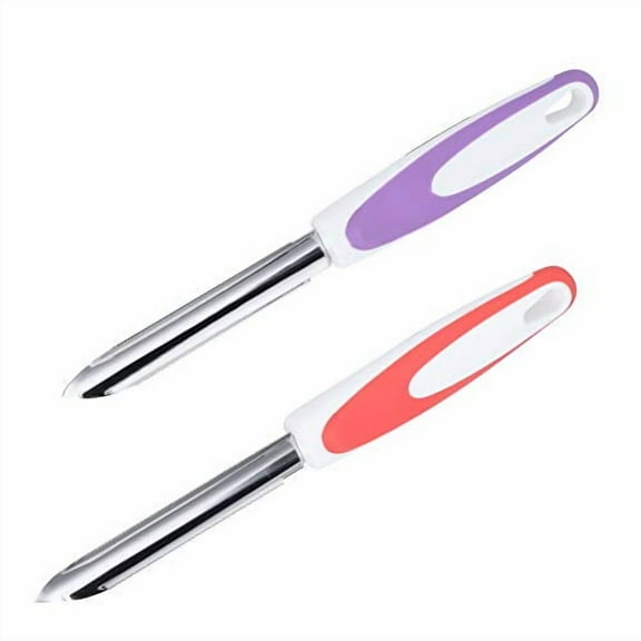 Pepper Corer, Zucchini Cucumber Corer, Set of 2, Stainless Steel Core Deseeder Core Remover Tools Kitchen Supplies orang&Purple 25*2cm