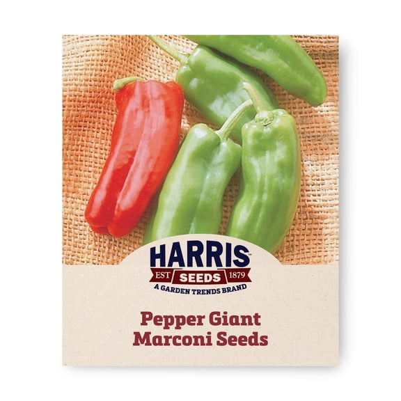 Harris Seeds Pepper Giant Marconi F1, Italian Fryer Type, 50 Count