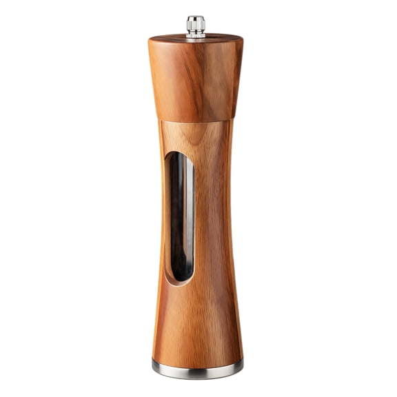 Pepper Grinder 8 X 3 Inch Manual Wooden Refillable for Kitchen Dining