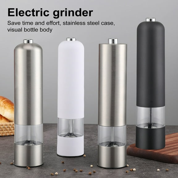 Pepper Grinder Battery Powered Electric Salt Grinder Adjustable Coarseness Pepper Mill for Home Kitchen