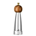 Pepper Grinder Hand Pepper Mill Wood Acrylic Adjustable Sea Salt