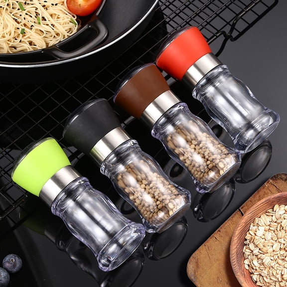 Pepper Grinder Seasoning Bottle Grinding Powder Household Kitchen Gadgets Plastic Hand Grinder