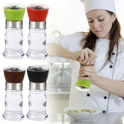 Pepper Grinder Spice Bottle, Plastic Manual Herb Mill with Adjustable Coarseness for Kitchen Seasoning, Compact Handheld Shaker for Salt and Powder, Topliu
