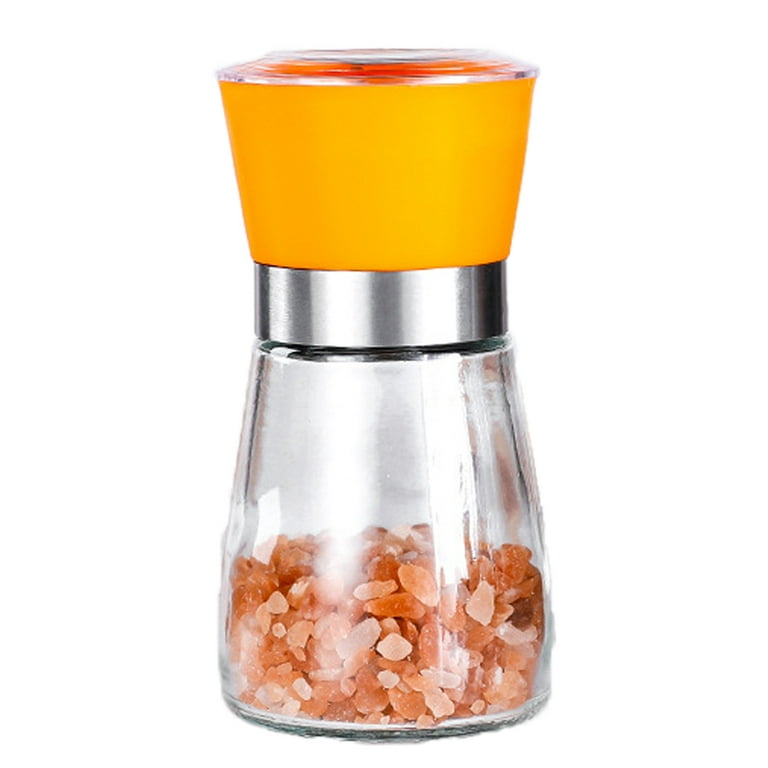 Pepper Grinder or Salt Shaker for Professional Chef - Best Spice Mill with  Brushed Stainless Steel - orange