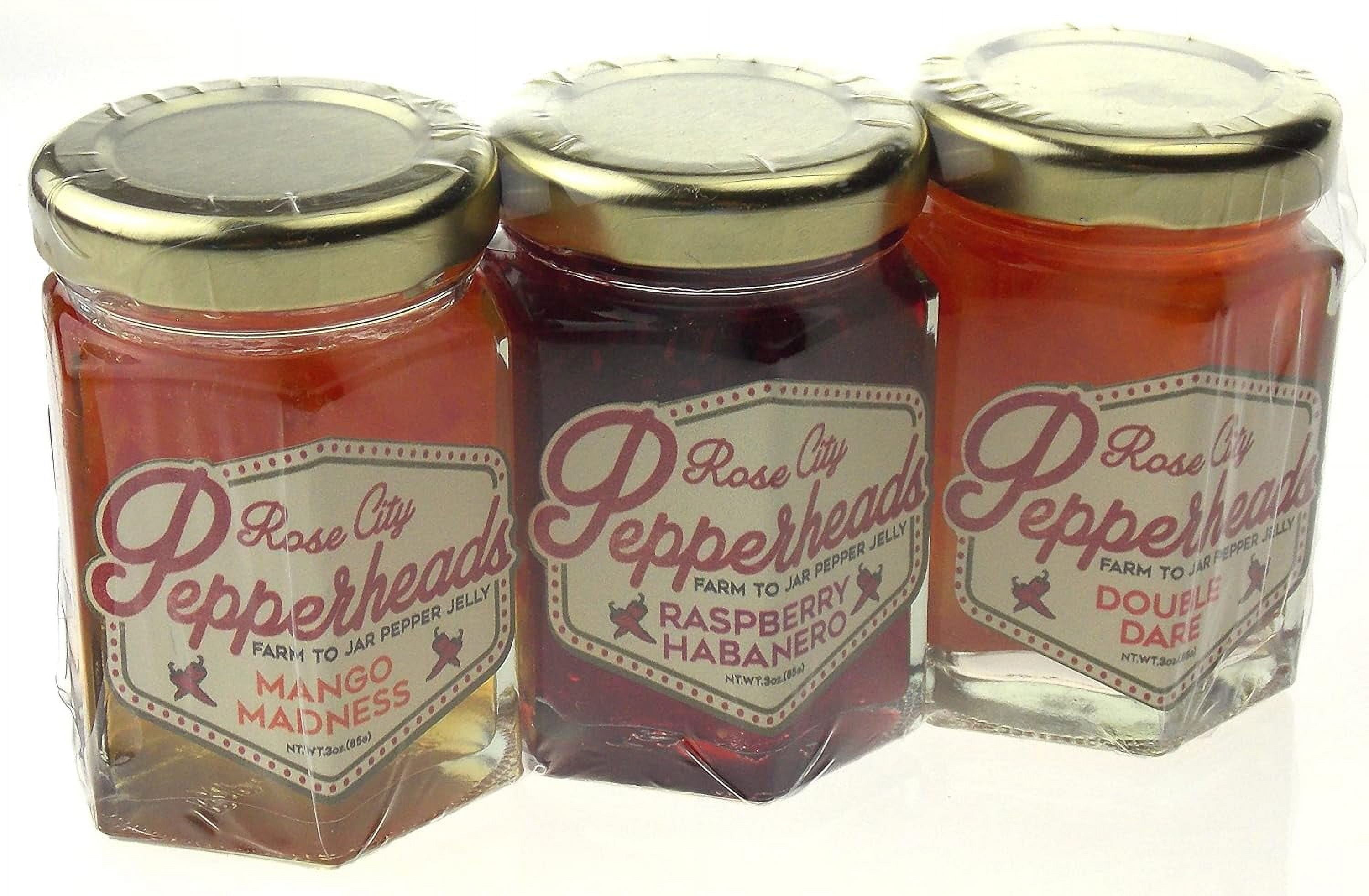 Pepper Jelly Mini BBQ Trio Pack Mango Madness Jelly, Raspberry