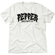 Pepper Logo Short Sleeve T-Shirt White, Small, Mens