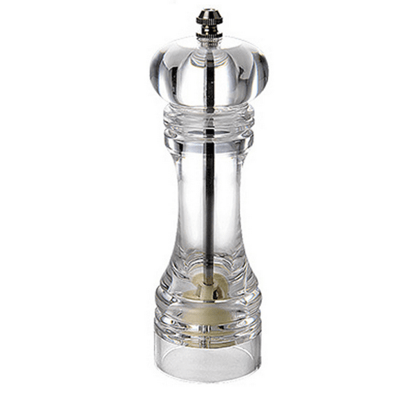 Pepper Mill and Salt Shaker Set of 2 Salt and Pepper Mill Shaker with Adjustable Coarseness-Clear