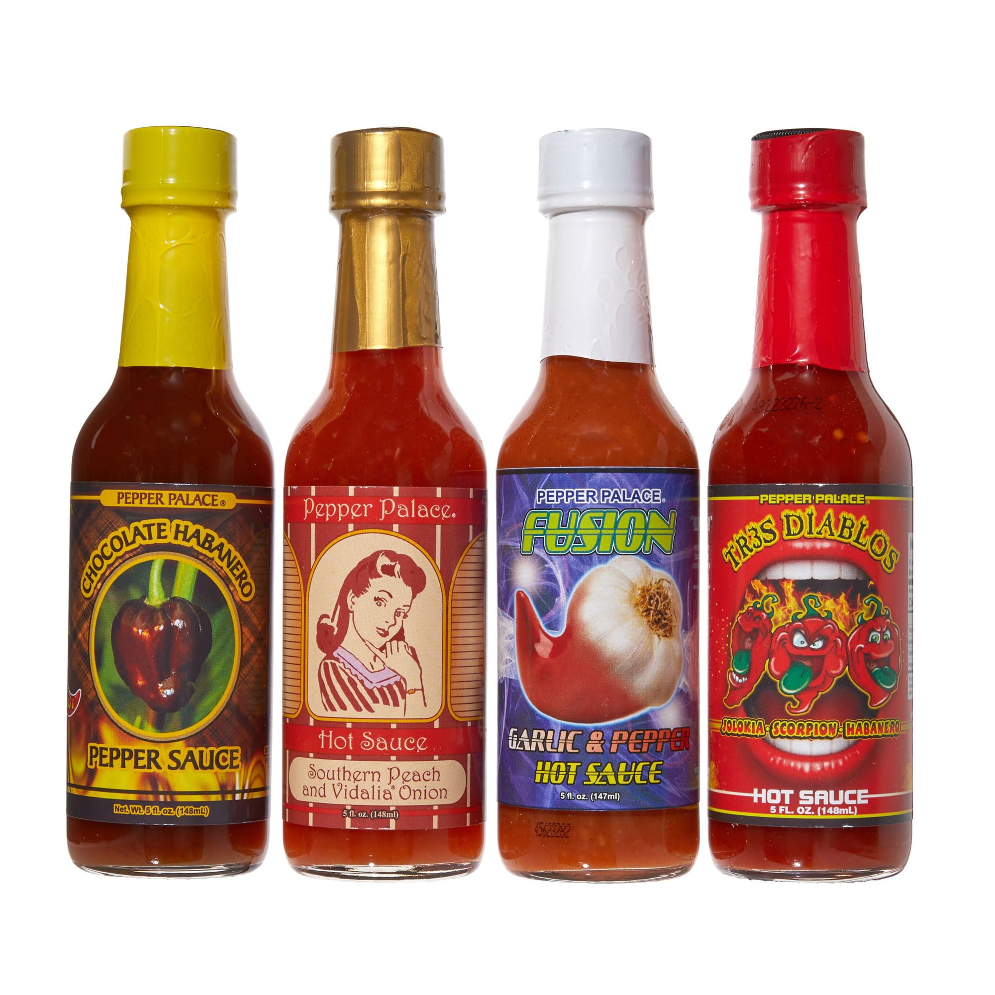 Pepper Palace Wild to ZS23 Mild Hot Sauce Variety Kit Tr3s Diablos