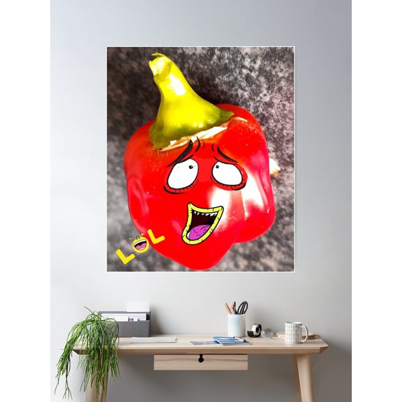 Pepper Poster Wall Art, Modern Wall Decor For Living Room Bedroom, 8x12 UNFRAMED