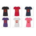 thumbnail image 1 of Pepper Red Lips Sexy Hot Printed VNECK Lady T-Shirt Short Sleeve T-Shirt Soft and Comfy Shirt, Lightweight Shirt Tee Color White Small, 1 of 3