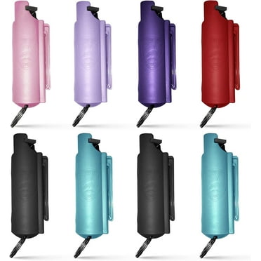 Pepper Spray Keychain with Belt Clip for Safety, 16 ft Range, 8 Pack Multi-Color, Self Defense by Guard Dog Security