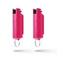 thumbnail image 1 of Pepper Spray Keychain with Belt Clip for Safety, 16 ft Range, 2 Pack Fuchsia, Self Defense by Guard Dog Security, 1 of 8
