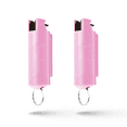 thumbnail image 1 of Pepper Spray Keychain with Belt Clip for Safety, 16 ft Range, 2 pack Light Pink, Self Defense by Guard Dog Security, 1 of 8