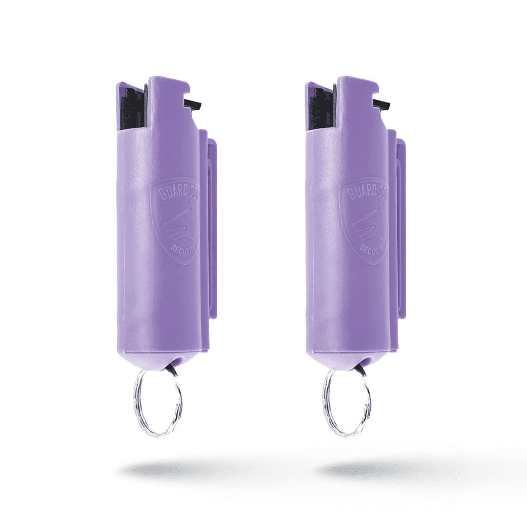 Guard Dog Security, Pepper Spray Keychain, 16 ft Range, 2pk Black
