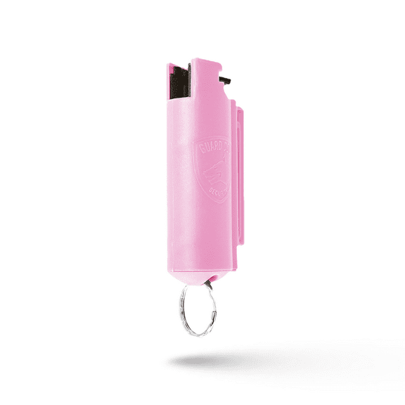 Pepper Spray Keychain with Belt Clip for Safety, 16 ft Range, Light Pink, Self Defense by Guard Dog Security, 1 pack