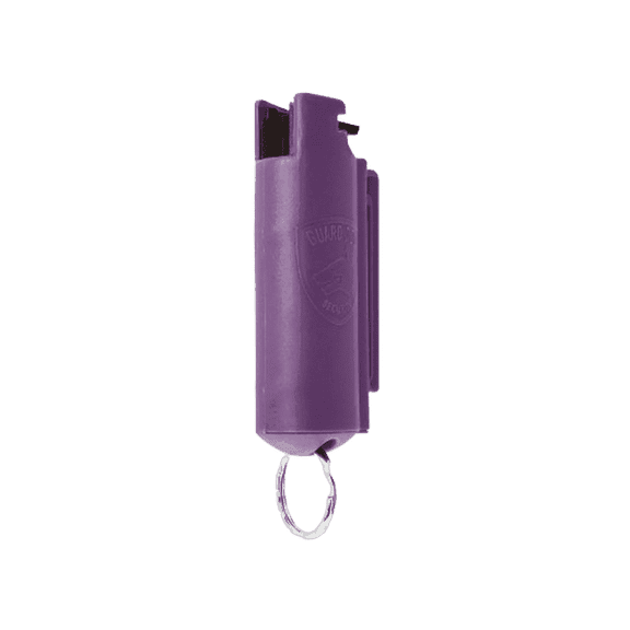 Pepper Spray Keychain with Belt Clip for Safety, 16 ft Range, Purple, Self Defense by Guard Dog Security, 1 pack