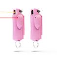 thumbnail image 1 of Pepper Spray Self Defense with Laser Sight & Belt Clip, 16 ft Range, 0.5 oz, Keychain, by Guard Dog Security, 2 pack Pink Outdoor, 1 of 8