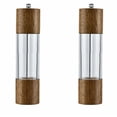 thumbnail image 1 of Pepper and Salt Grinder Set, Premium Acrylic & Wooden Manual Salt and Pepper Mills, with Visible Window, 1 of 5