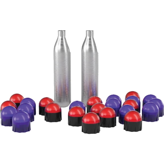 PepperBall 970010216 TCP VXR Projectile Refill Kit Red Purple Includes CO2 Cartridges