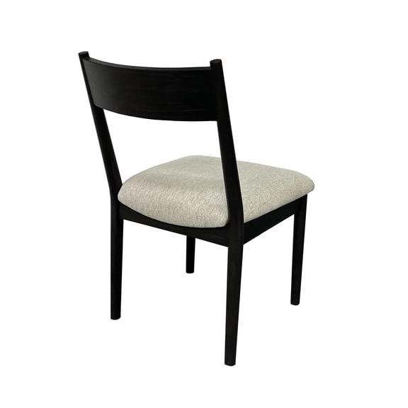 Peppercorn Crescent Chairs (Set of 2) - Black Upholstered Elm Veneer with Polyester Fabric, Solid Wood & MDF Construction, 19"W x 22.75"D x 32"H, Perfect for Dining Rooms & Living Spaces
