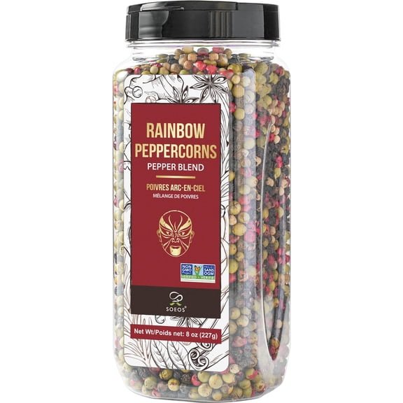 Peppercorns 8Oz Pack Of 1 Non-Gmo Kosher Packed To Keep Peppers Fresh Peppercorn For Grinder Soeo...