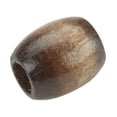 thumbnail image 1 of Pepperell Barrel Wood Beads 13mmX11mm 18/Pkg-Walnut, 1 of 2