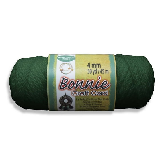 Pepperell Bonnie Macrame Craft Cord 4mmX50yd-Forest