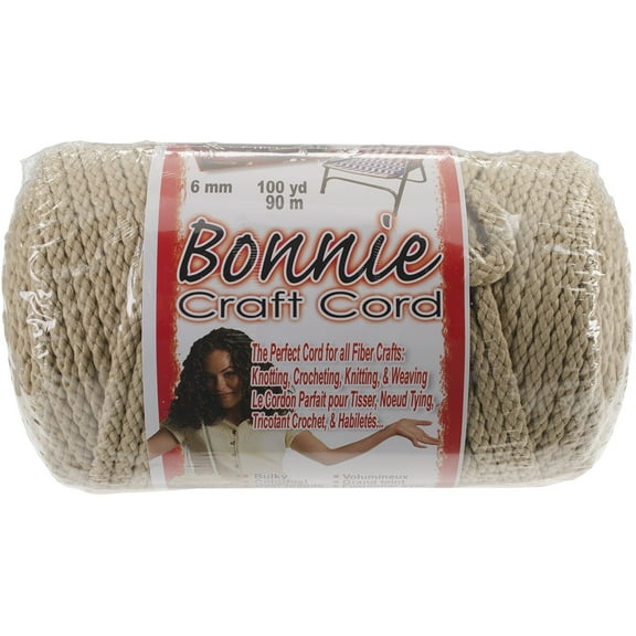 Pepperell Bonnie Macrame Craft Cord 6mmX100yd, Jute