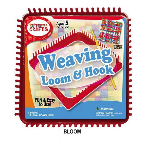 Pepperell Braiding 2002153 7.25 x 7.25 in. Plastic Square Loop Weaving Loom with Hook