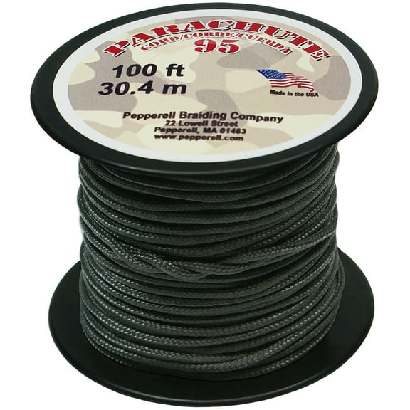 Pepperell Braiding Company Parachute Cord 1.9mmX100'-Gun Metal