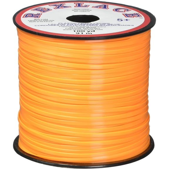 Pepperell Braiding Company RX10035 100 yd Rex Lace Neon Tanterine