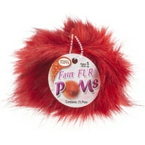 Pepperell Braiding Faux Fur Pom With Loop-Pink - Walmart.com