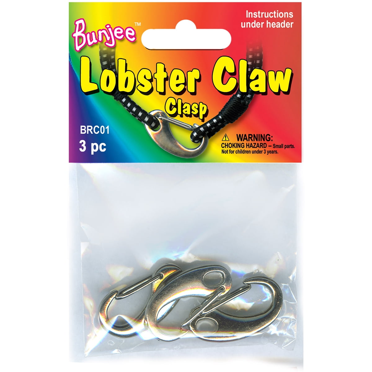 Pepperell Bungee Cord Bracelet Clasps, 3Pack