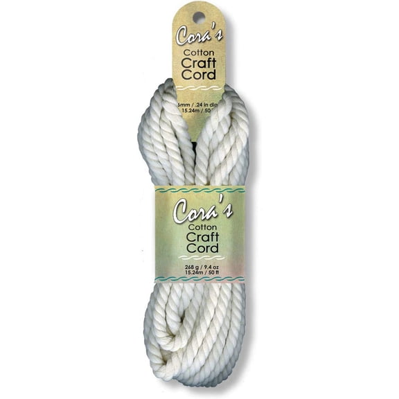 Pepperell Cotton Craft Cord Cora's 6mm 50' Natural
