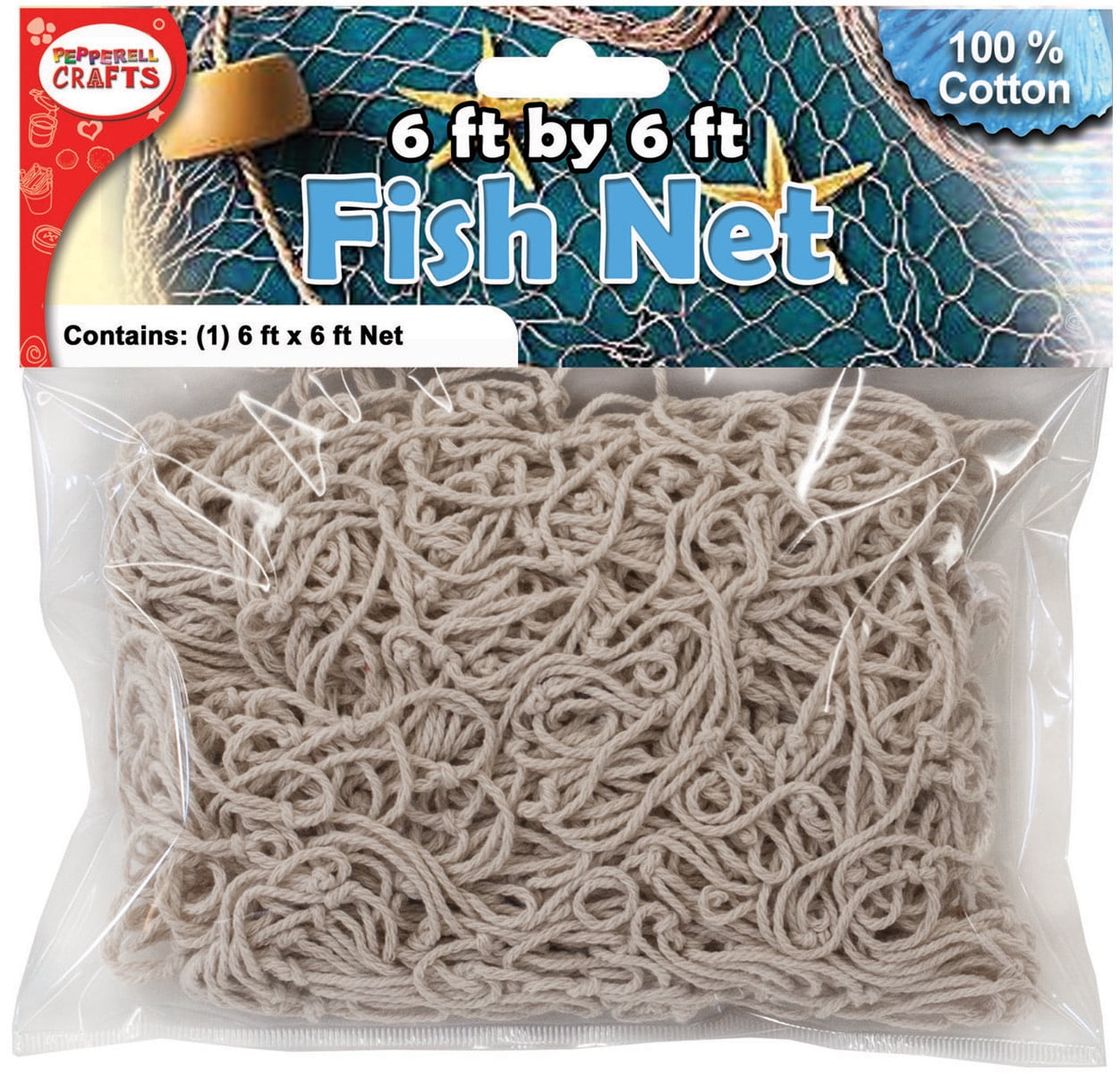 Pepperell Cotton Fish Net-6'x6' 