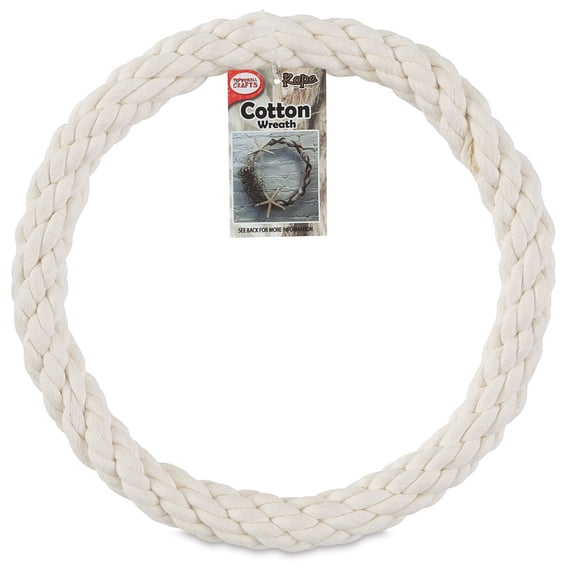Pepperell Cotton Rope Wrapped Wreath - 10"