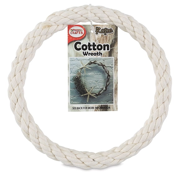 Pepperell Cotton Rope Wrapped Wreath - 6"